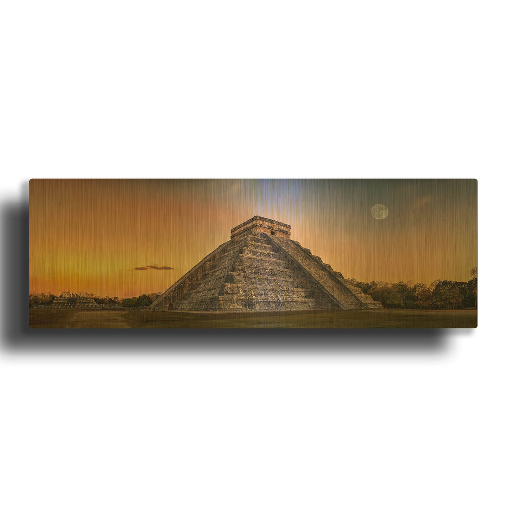 'Chichen Itza' By Jonathan Ross Gold Metal Wall Art