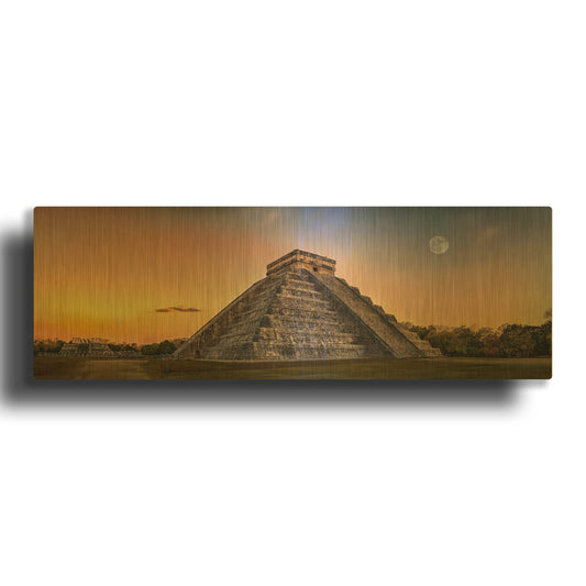 'Chichen Itza' By Jonathan Ross Gold Metal Wall Art
