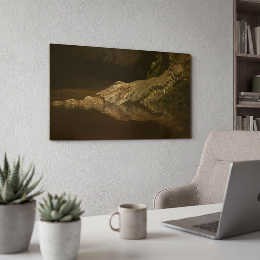 'Crocodile Smile' By Jonathan Ross Gold Metal Wall Art