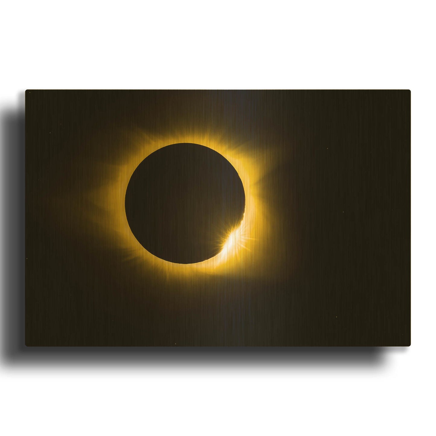 'Diamond Ring Eclipse' By Jonathan Ross Gold Metal Wall Art
