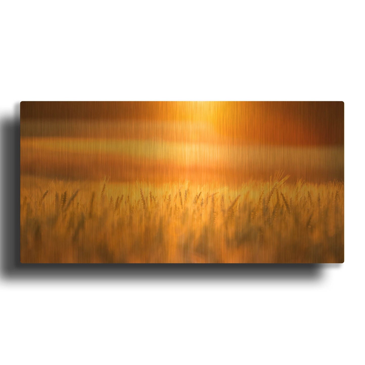 'Golden Wheat' By Jonathan Ross Gold Metal Wall Art