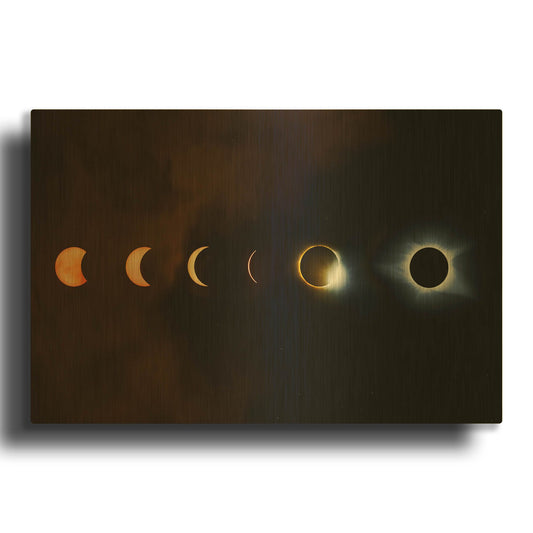 'Great American Eclipse' By Jonathan Ross Gold Metal Wall Art