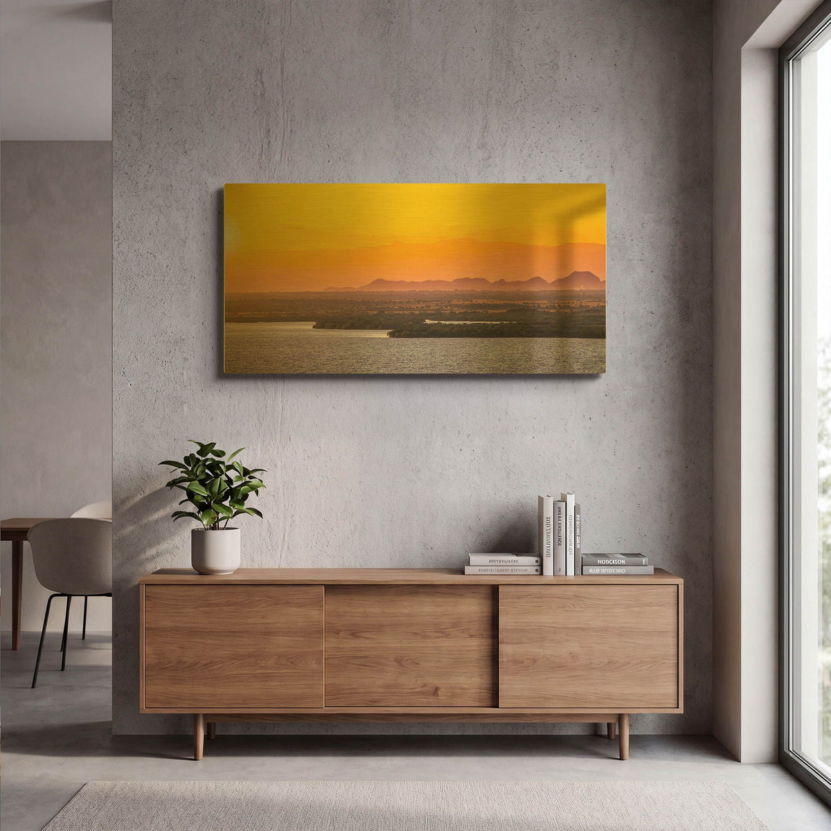 'Islands In The Sunset' By Jonathan Ross Gold Metal Wall Art