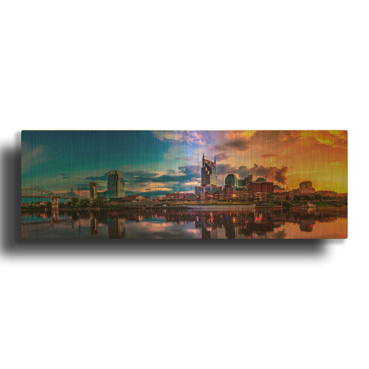'Nashvile After The Storm' By Jonathan Ross Gold Metal Wall Art
