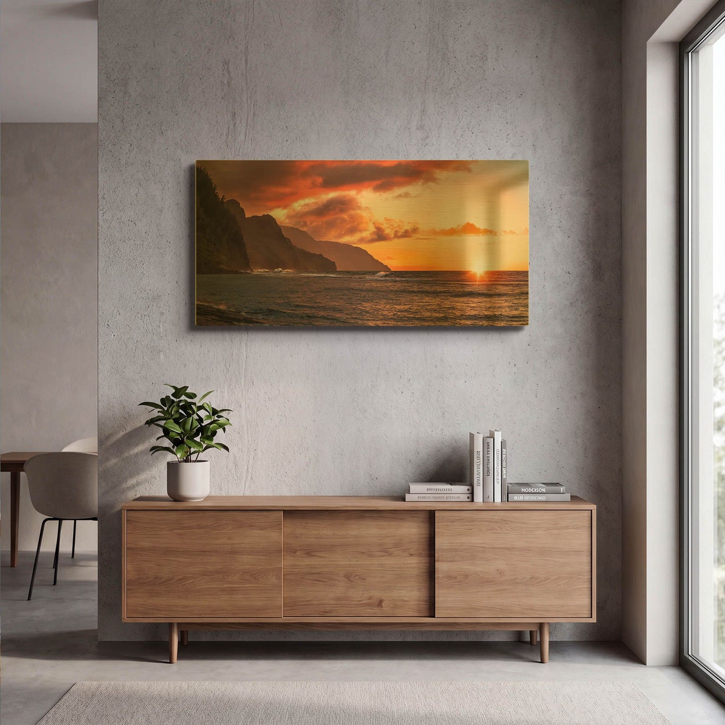 'Nepali Coast Sunset' By Jonathan Ross Gold Metal Wall Art