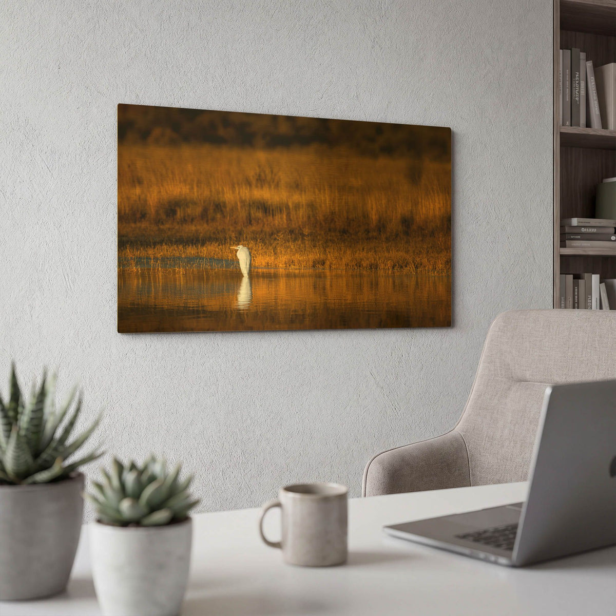 'Rest Stop' By Jonathan Ross Gold Metal Wall Art