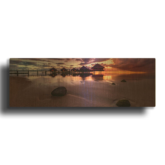 'Sundown In The South Pacific' By Jonathan Ross Gold Metal Wall Art