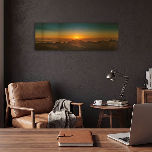 'Sunrise Over Sinai' By Jonathan Ross Gold Metal Wall Art