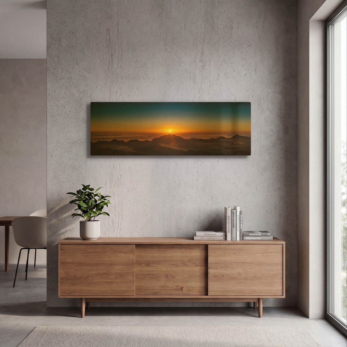 'Sunrise Over Sinai' By Jonathan Ross Gold Metal Wall Art