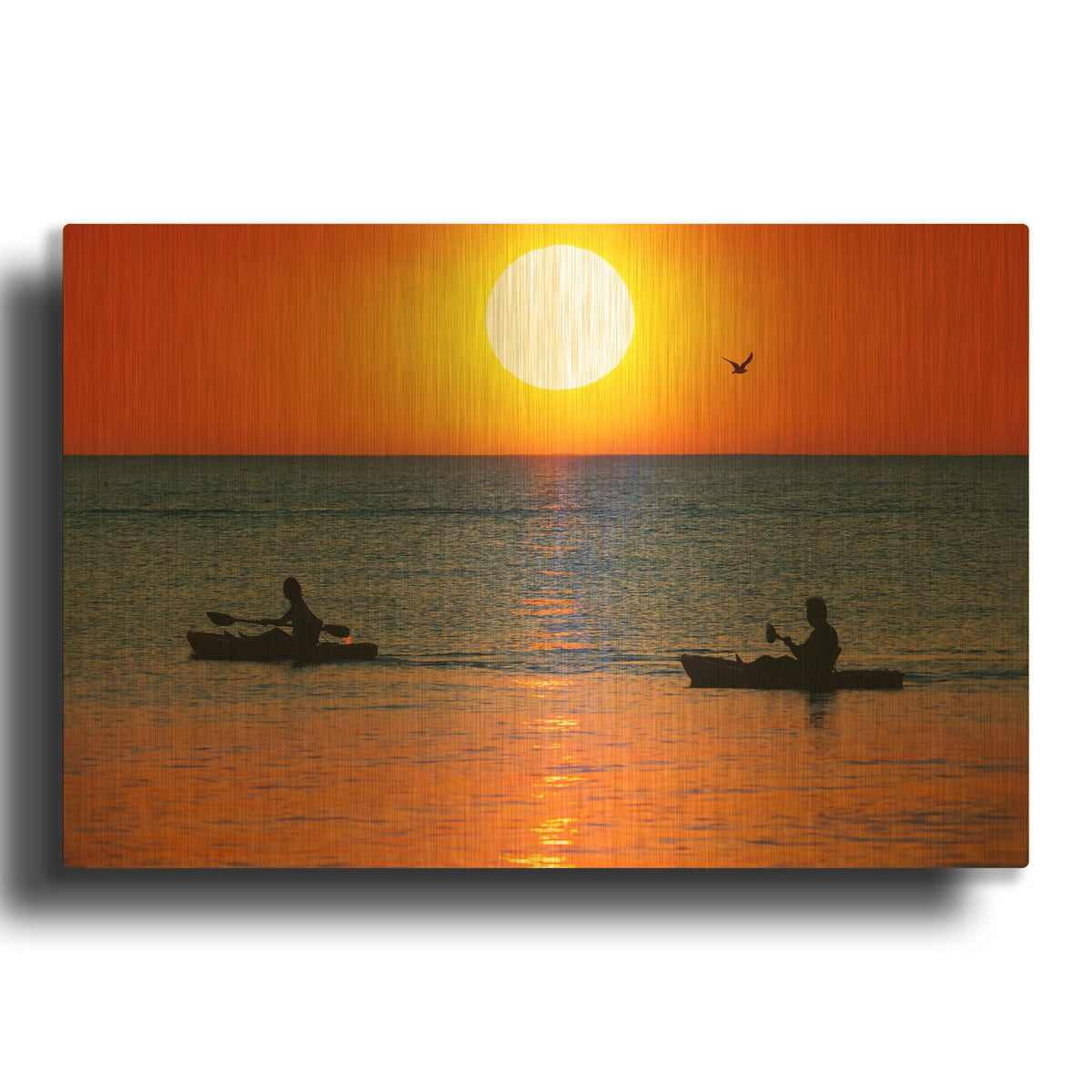 'Sunset Excursion' By Jonathan Ross Gold Metal Wall Art