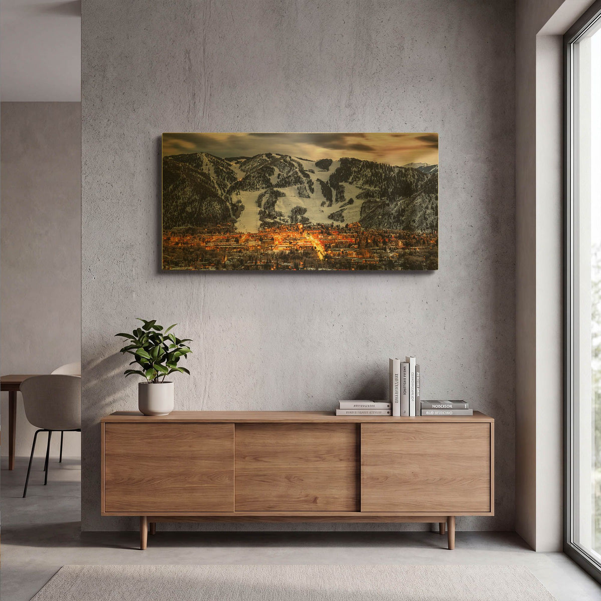 'Aspen Overlook' By Jonathan Ross Gold Metal Wall Art