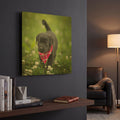 'Black Lab Pup 3' By Jonathan Ross Gold Metal Wall Art