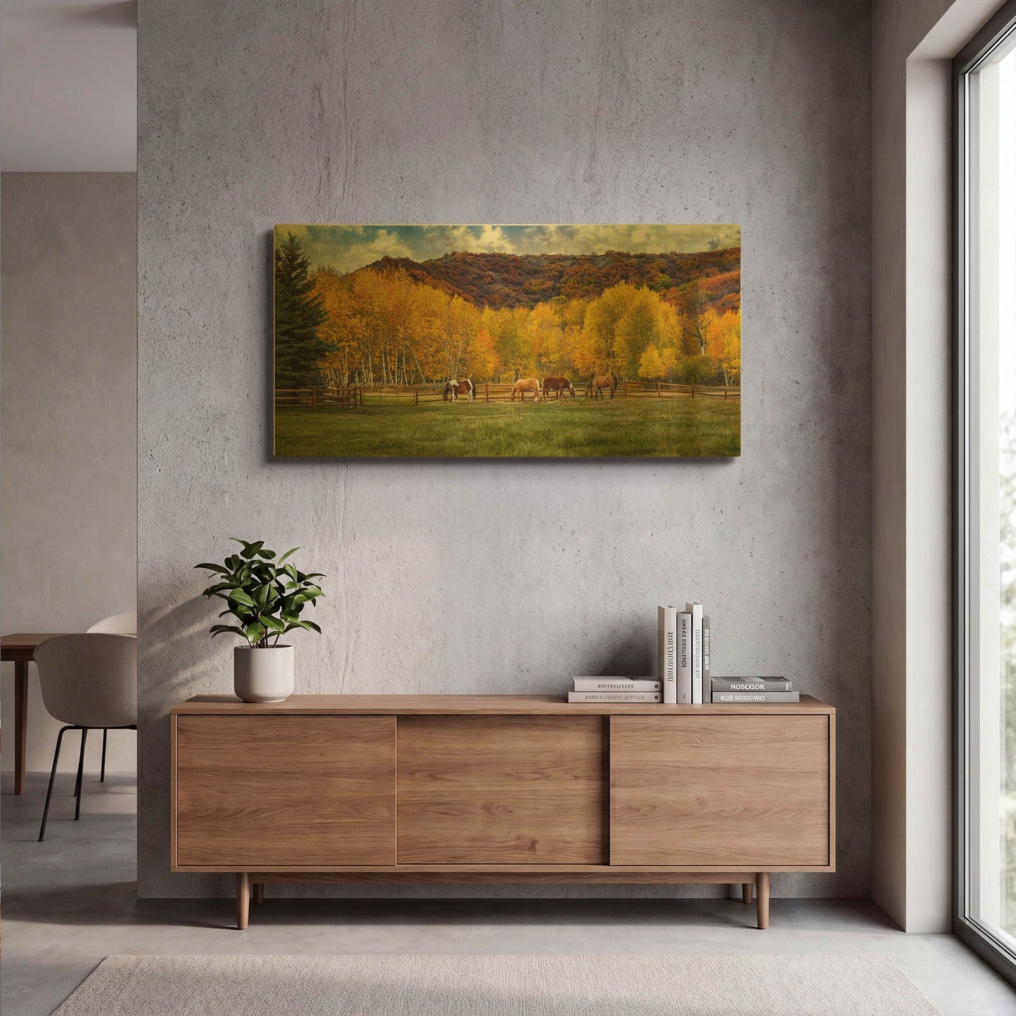 'Colorado Farm' By Jonathan Ross Gold Metal Wall Art