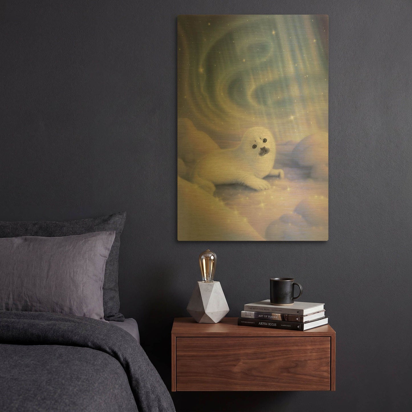 'Aurora Baby' By Kirk Reinert Gold Metal Wall Art