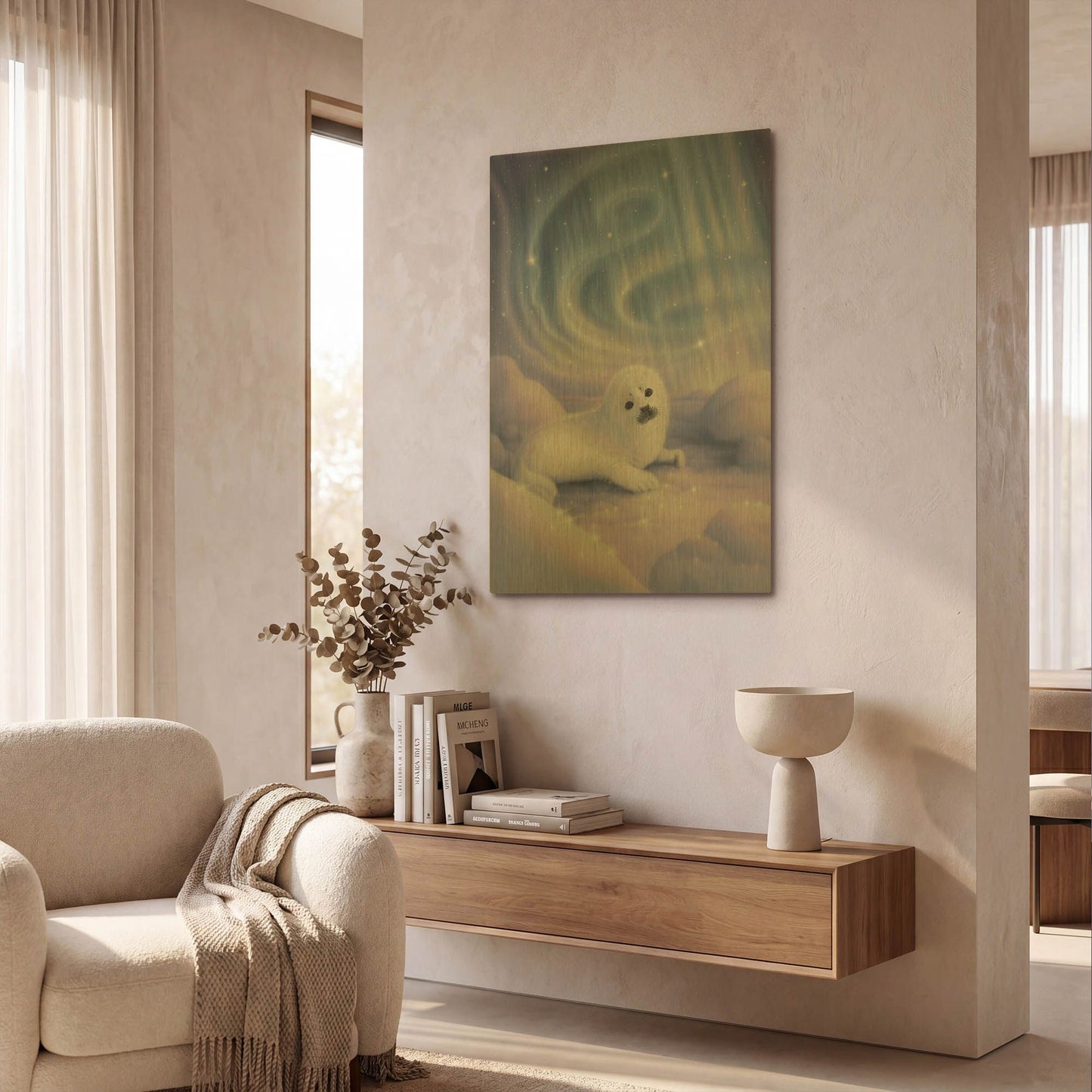 'Aurora Baby' By Kirk Reinert Gold Metal Wall Art