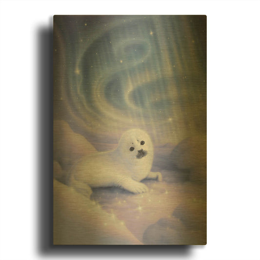 'Aurora Baby' By Kirk Reinert Gold Metal Wall Art