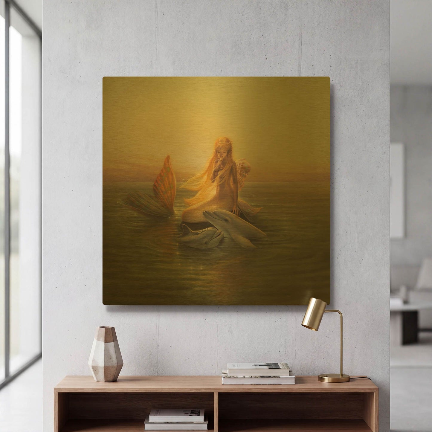 'One Love' By Kirk Reinert Gold Metal Wall Art