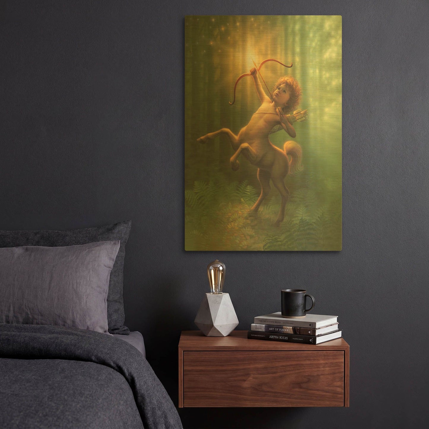 'Child Centaur' By Kirk Reinert Gold Metal Wall Art