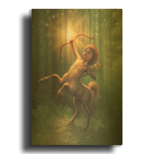 'Child Centaur' By Kirk Reinert Gold Metal Wall Art