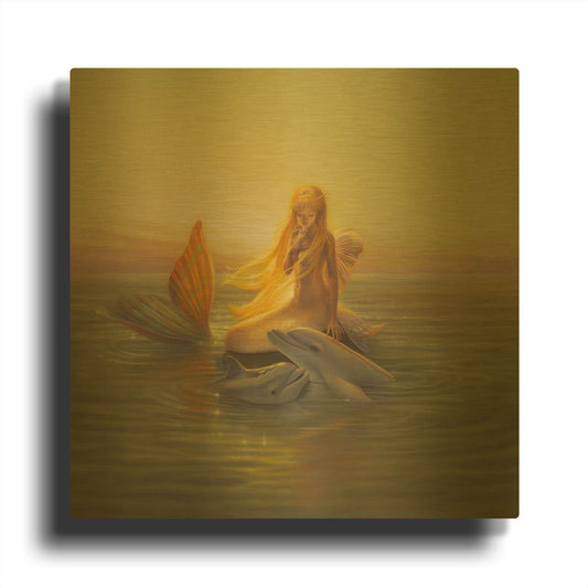 'One Love 2' By Kirk Reinert Gold Metal Wall Art