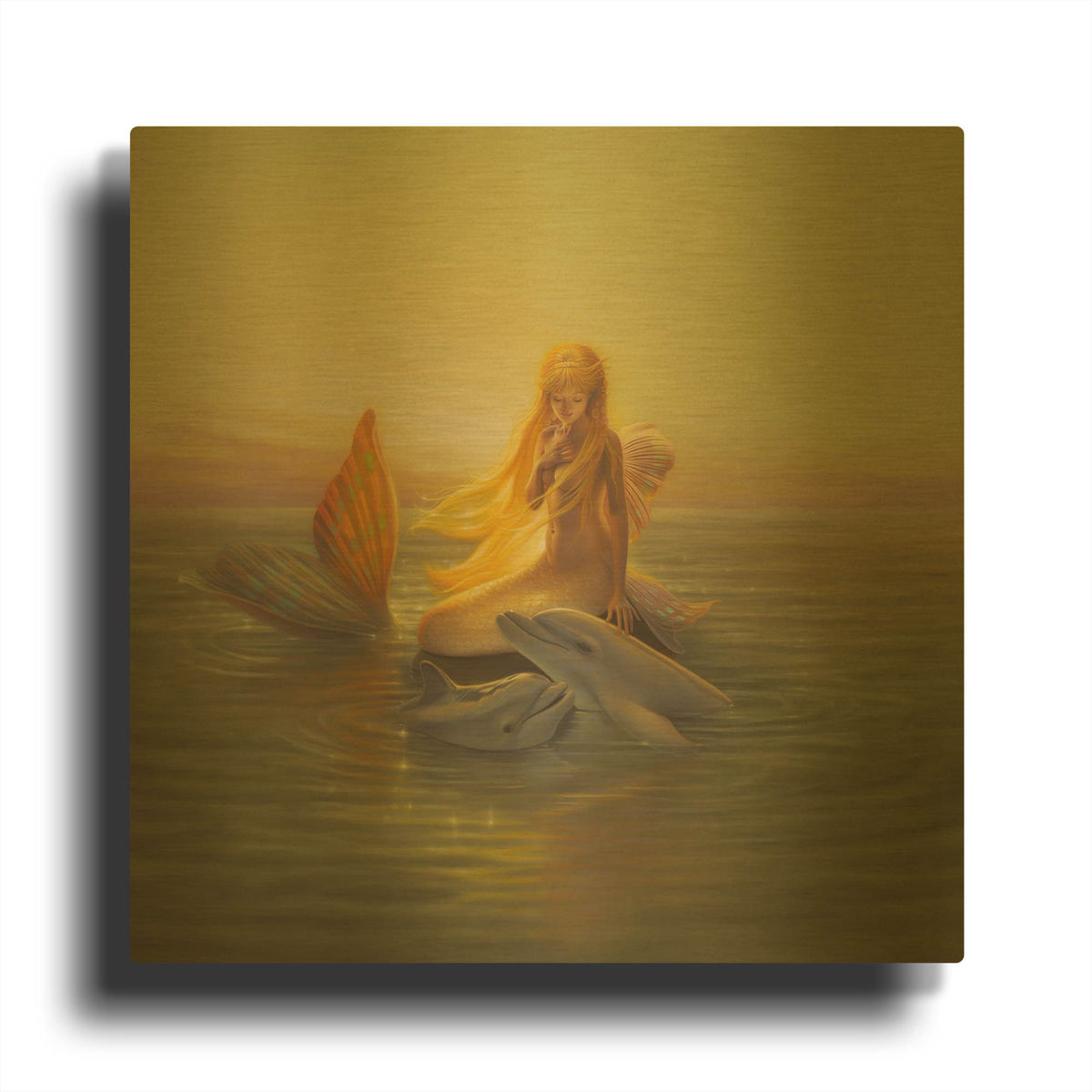 'One Love 2' By Kirk Reinert Gold Metal Wall Art