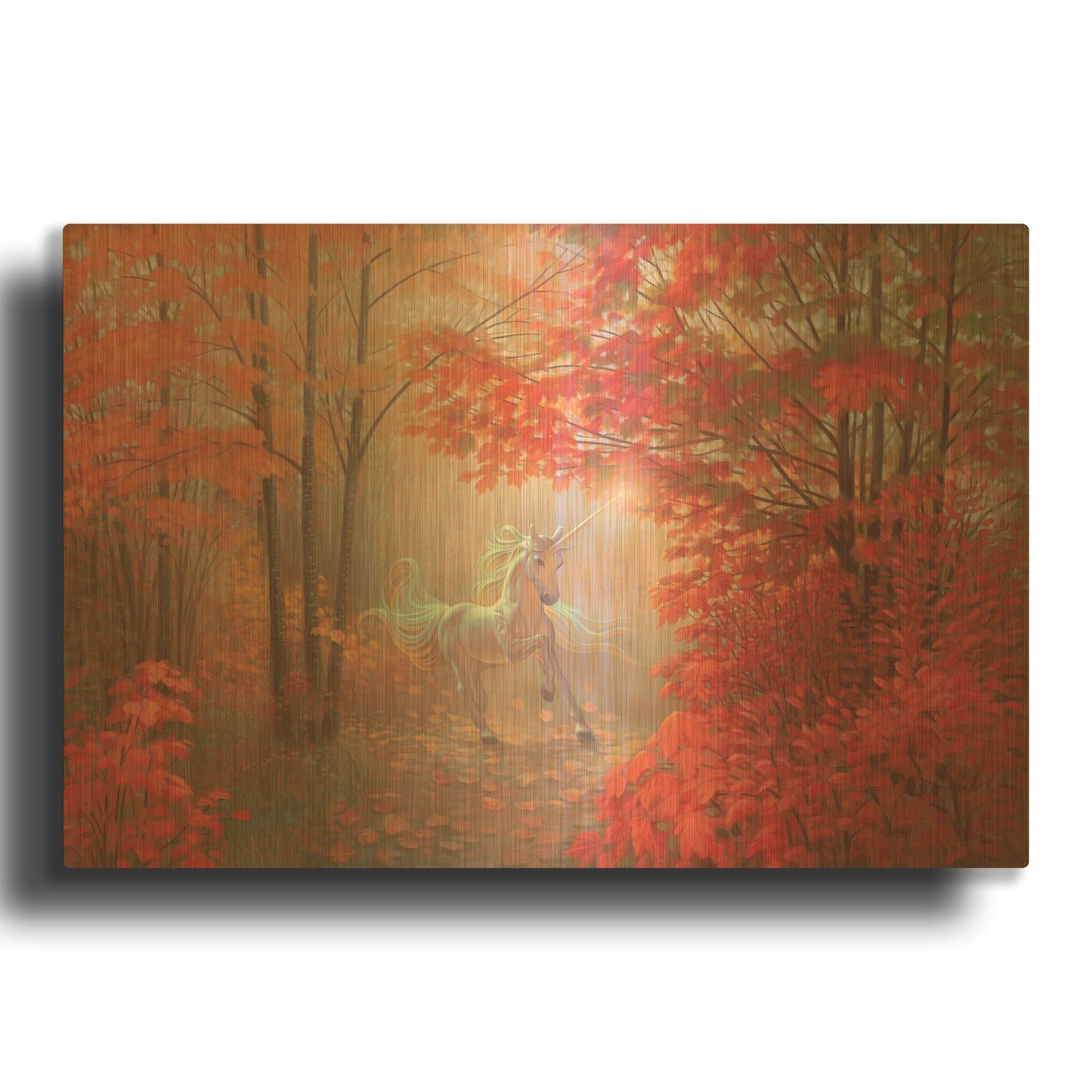 'Autumn Magic' By Kirk Reinert Gold Metal Wall Art