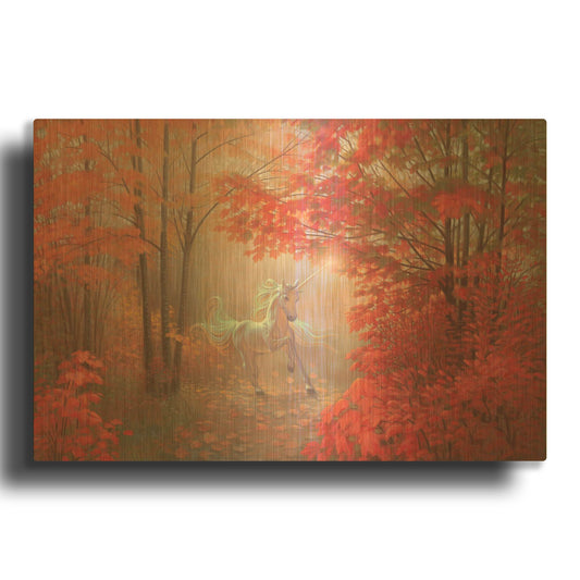 'Autumn Magic' By Kirk Reinert Gold Metal Wall Art