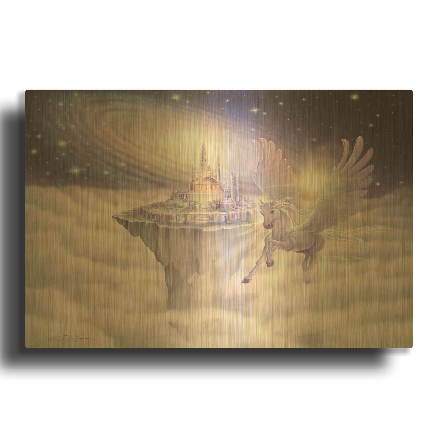 'Castle In The Sky' By Kirk Reinert Gold Metal Wall Art