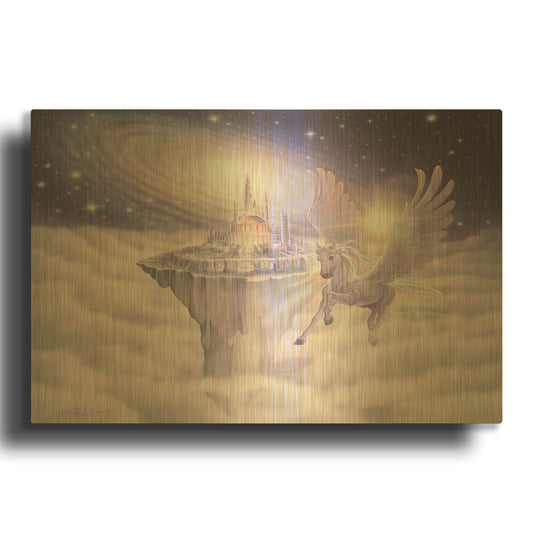 'Castle In The Sky' By Kirk Reinert Gold Metal Wall Art