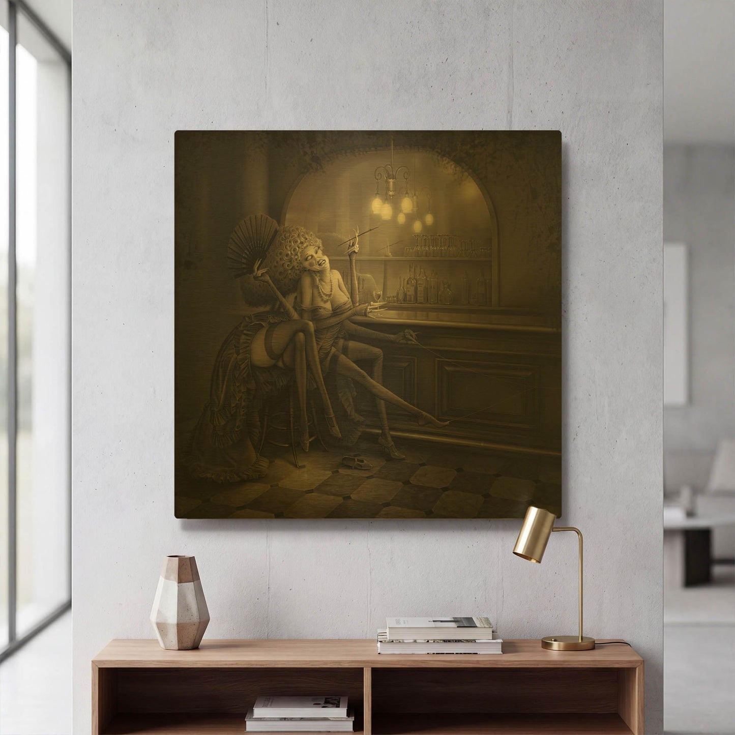 'Ida The Spider' By Kirk Reinert Gold Metal Wall Art
