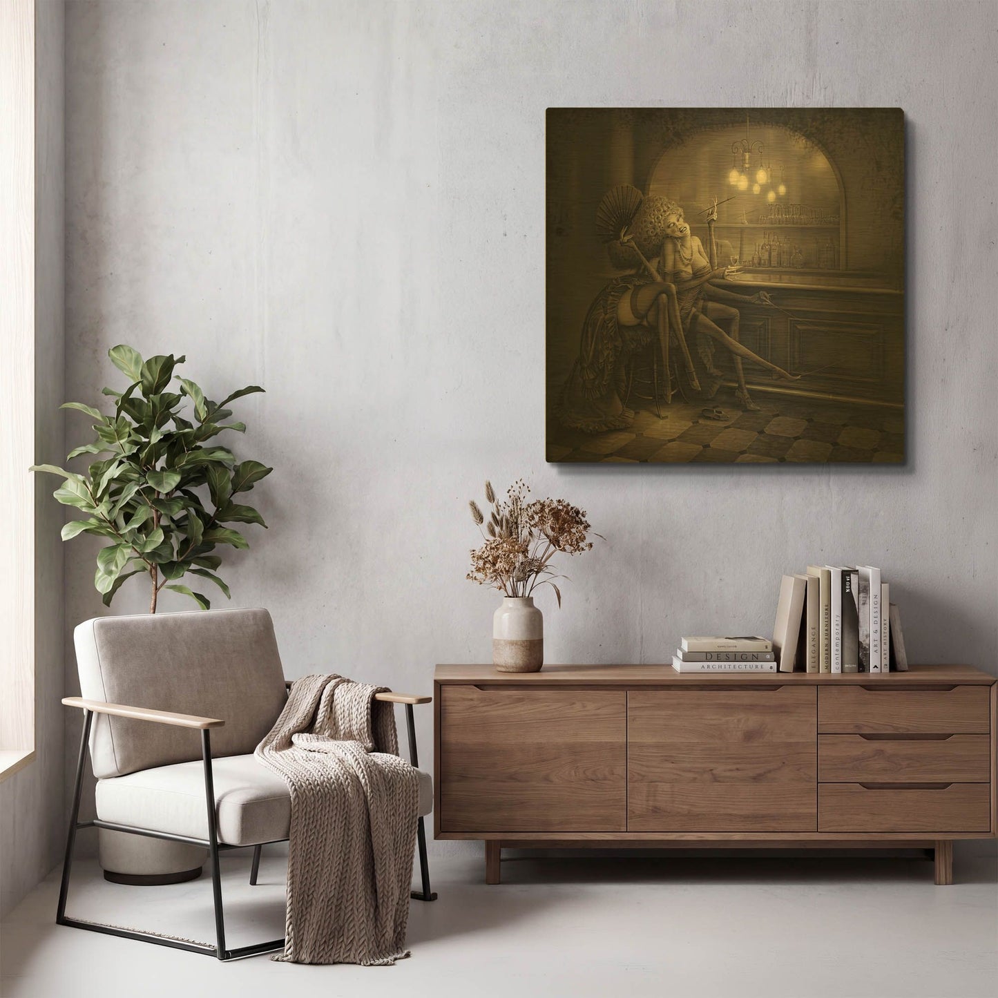 'Ida The Spider' By Kirk Reinert Gold Metal Wall Art