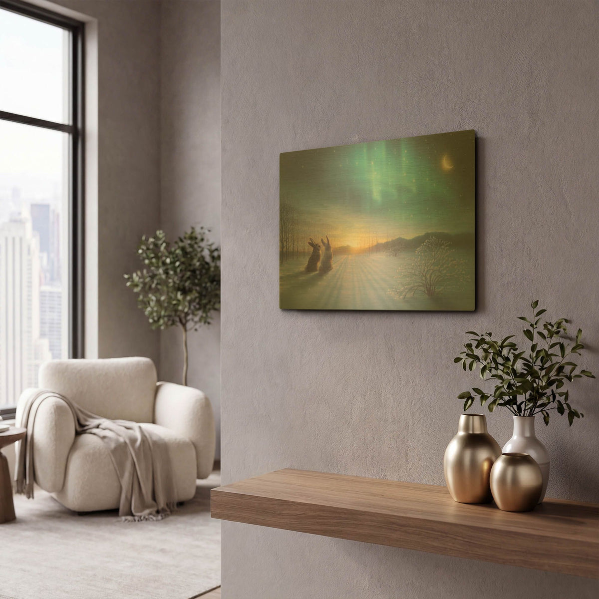 'Lovely-Lovely Night' By Kirk Reinert Gold Metal Wall Art
