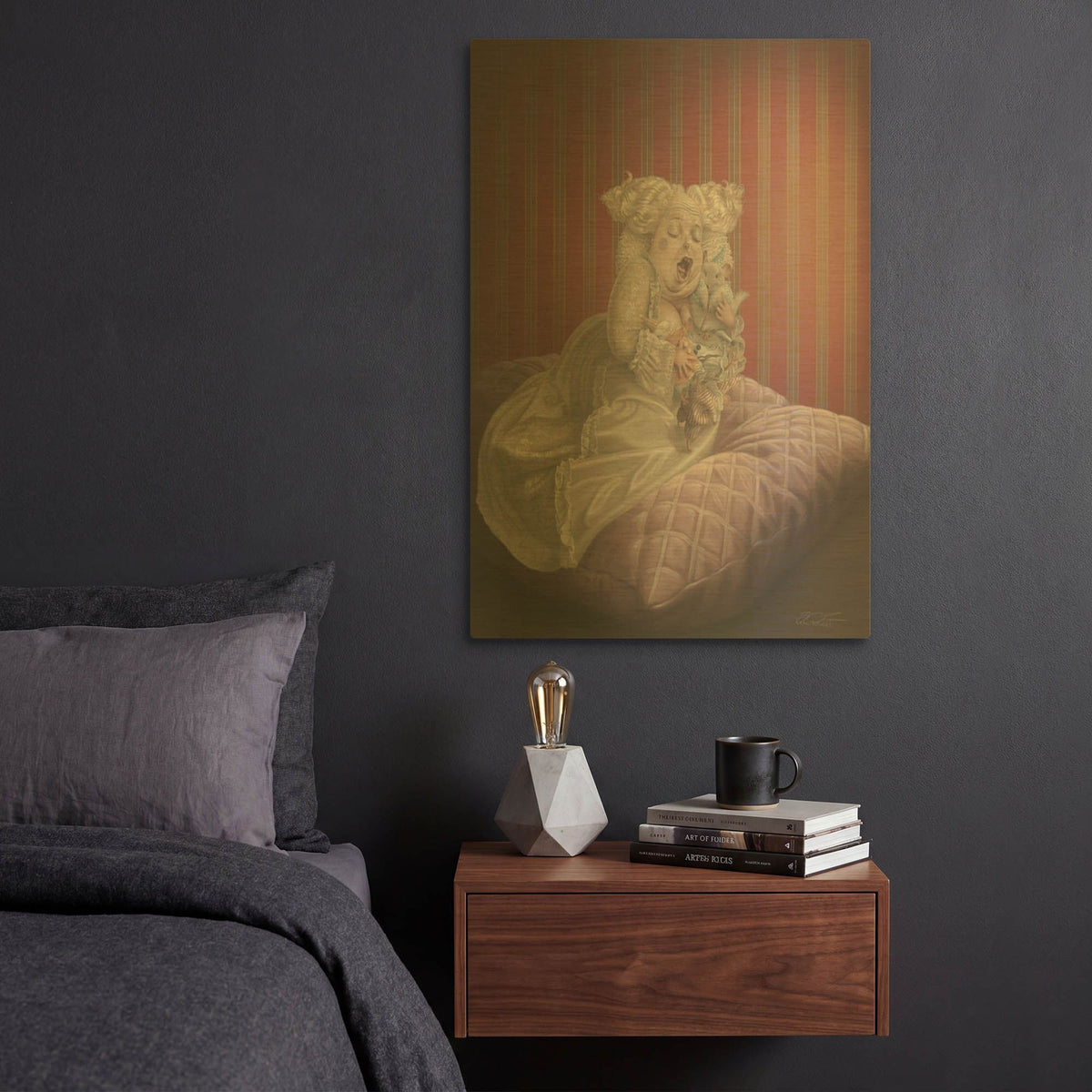 'Satin And Chinchilla' By Kirk Reinert Gold Metal Wall Art