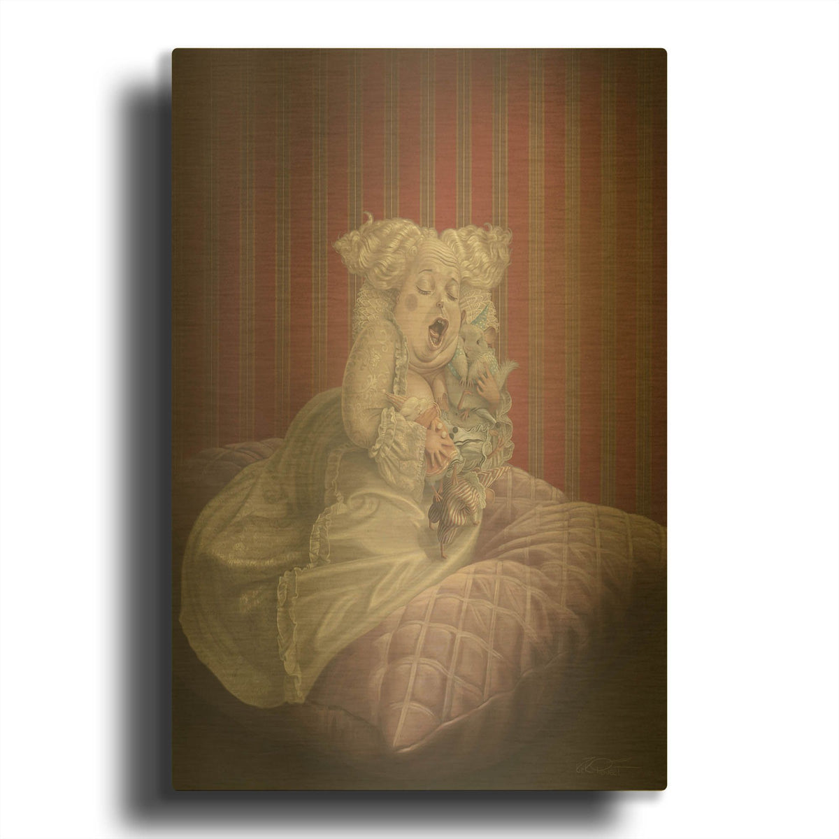 'Satin And Chinchilla' By Kirk Reinert Gold Metal Wall Art