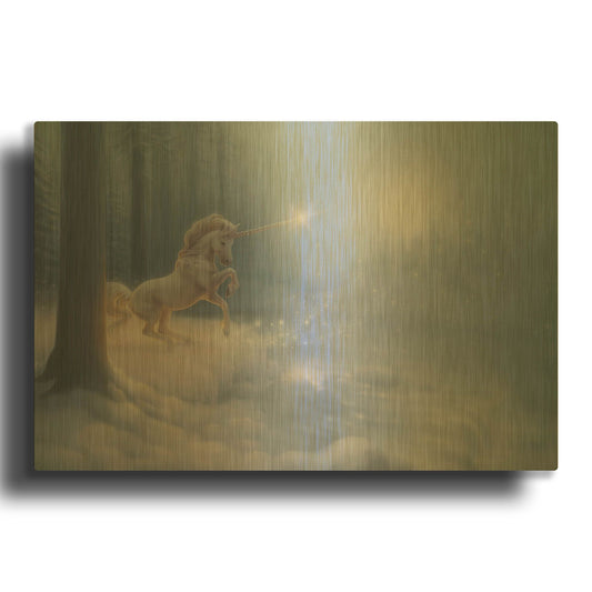 'The Crystal Forest' By Kirk Reinert Gold Metal Wall Art