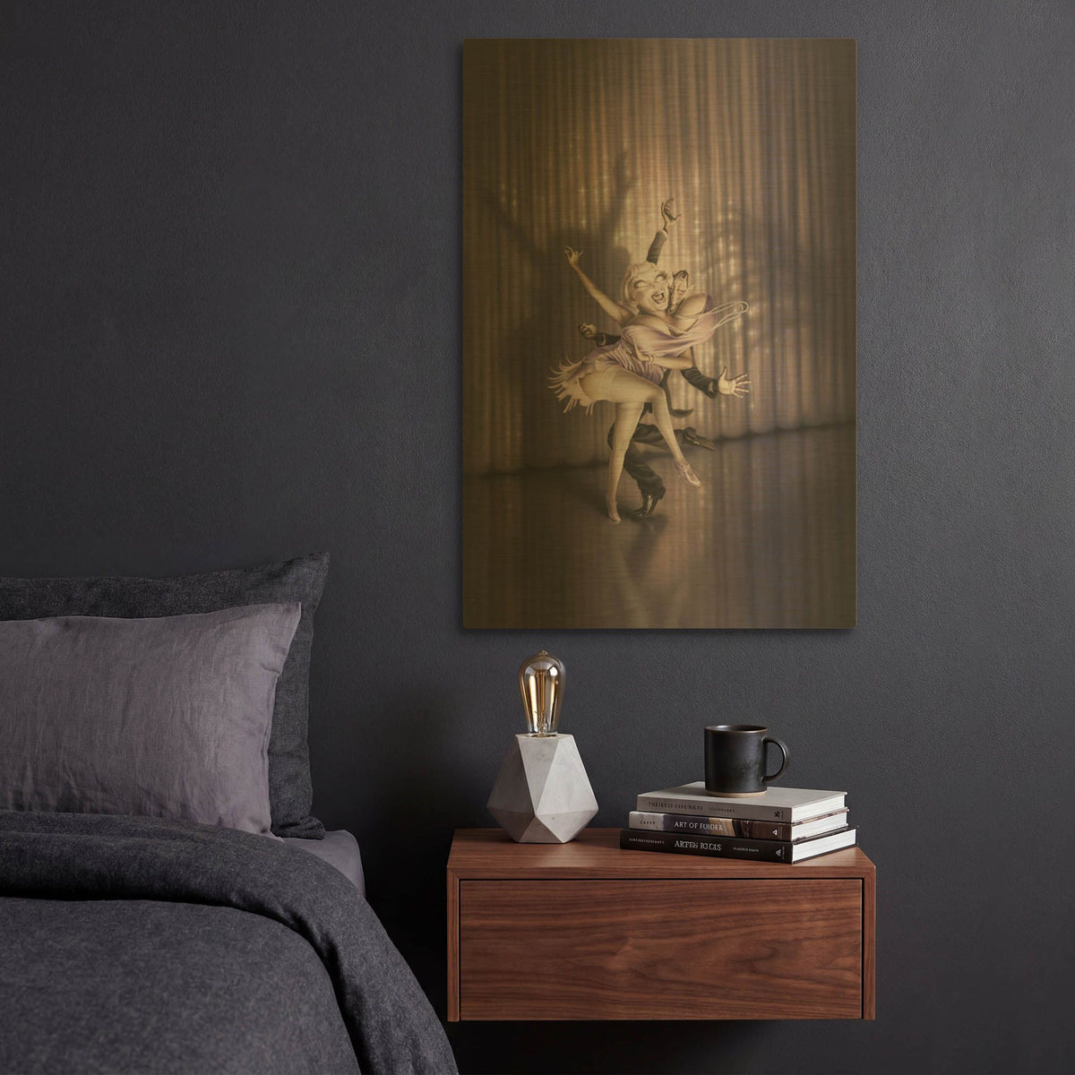 'The Devils Music' By Kirk Reinert Gold Metal Wall Art