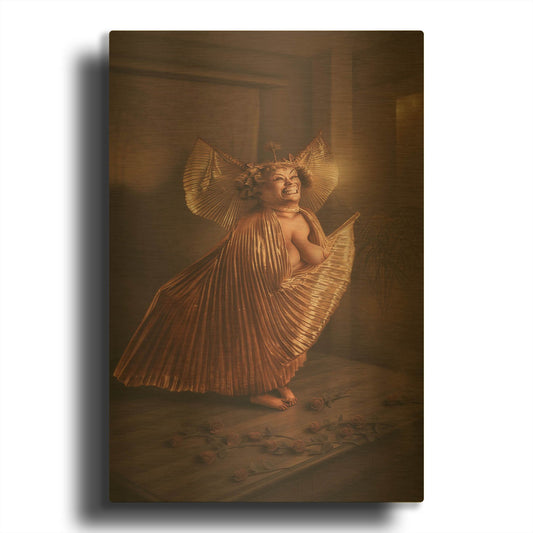 'Tweet Tweet' By Kirk Reinert Gold Metal Wall Art