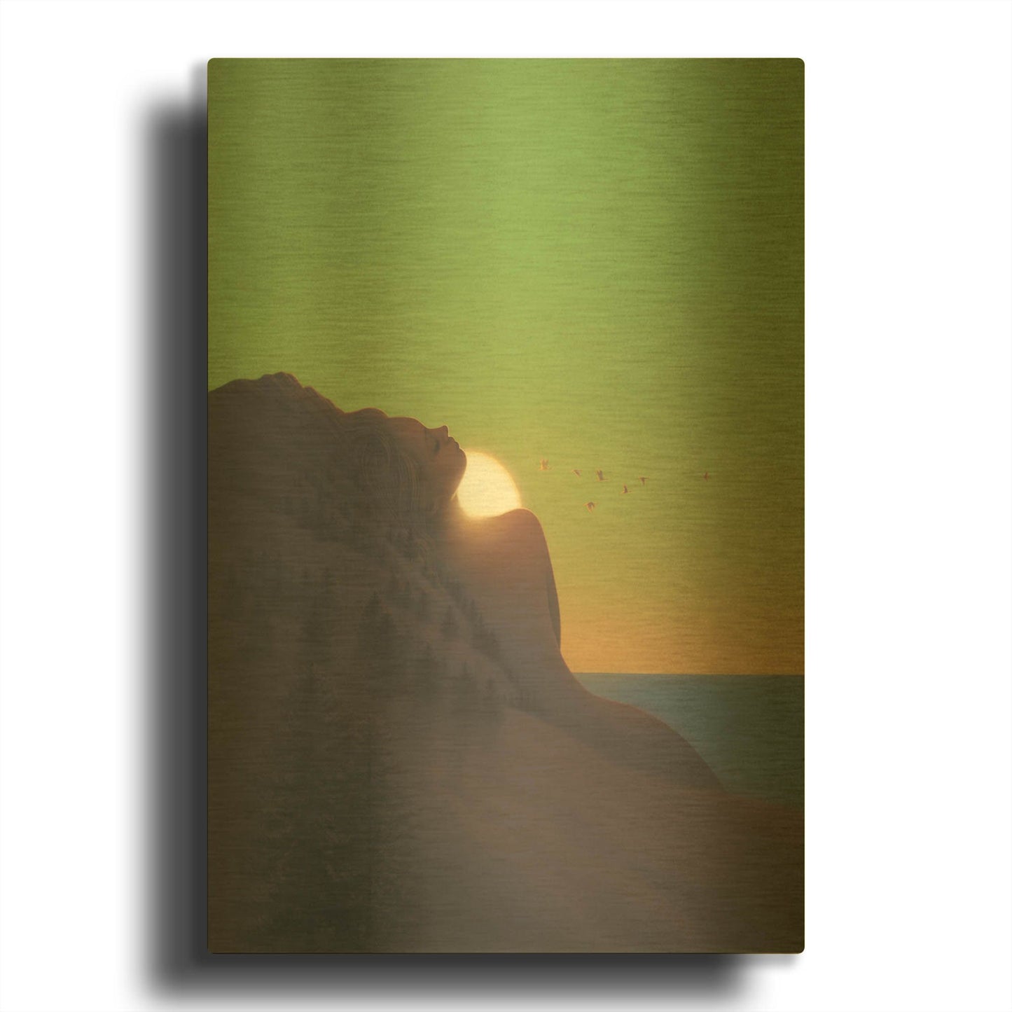 'Island Goddess' By Kirk Reinert Gold Metal Wall Art