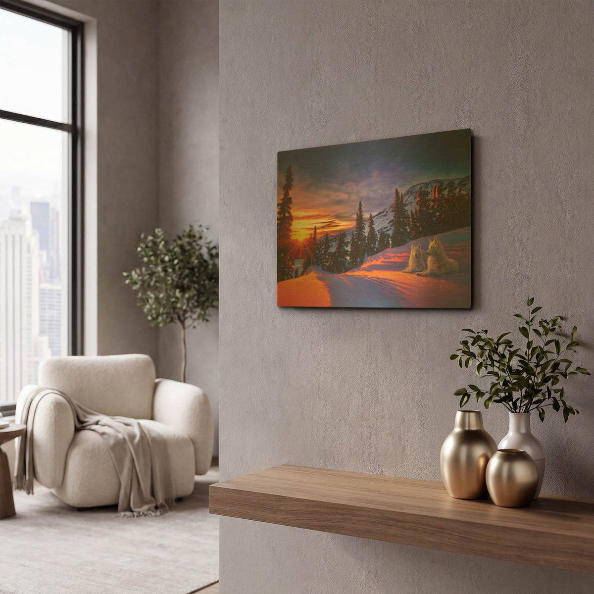 'Mountain Splendor' By Kirk Reinert Gold Metal Wall Art