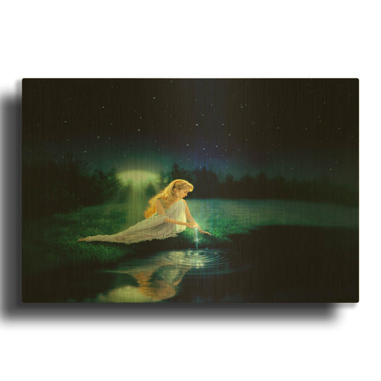 'Brilliant Waters' By Kirk Reinert Gold Metal Wall Art
