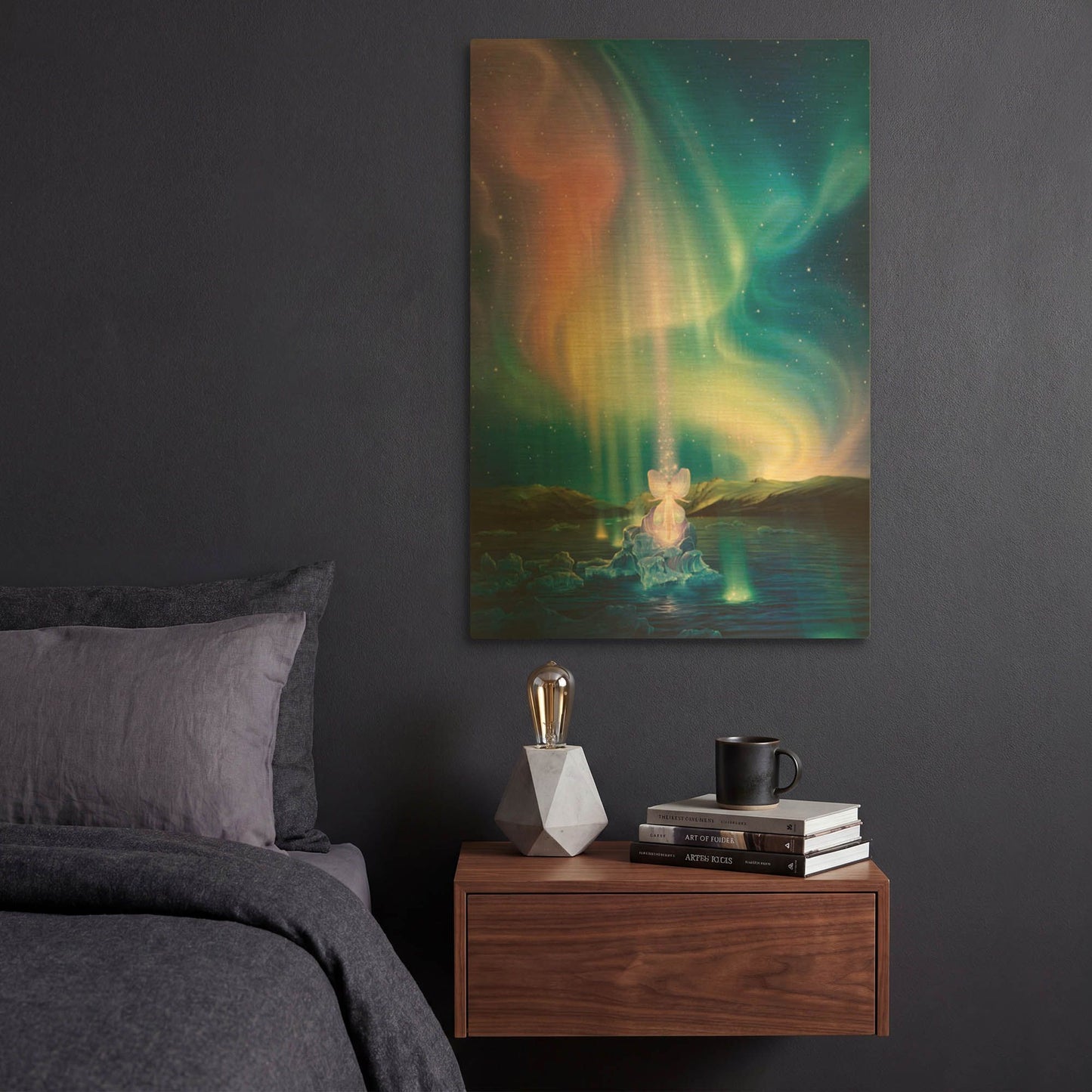 'Crystal Beams' By Kirk Reinert Gold Metal Wall Art