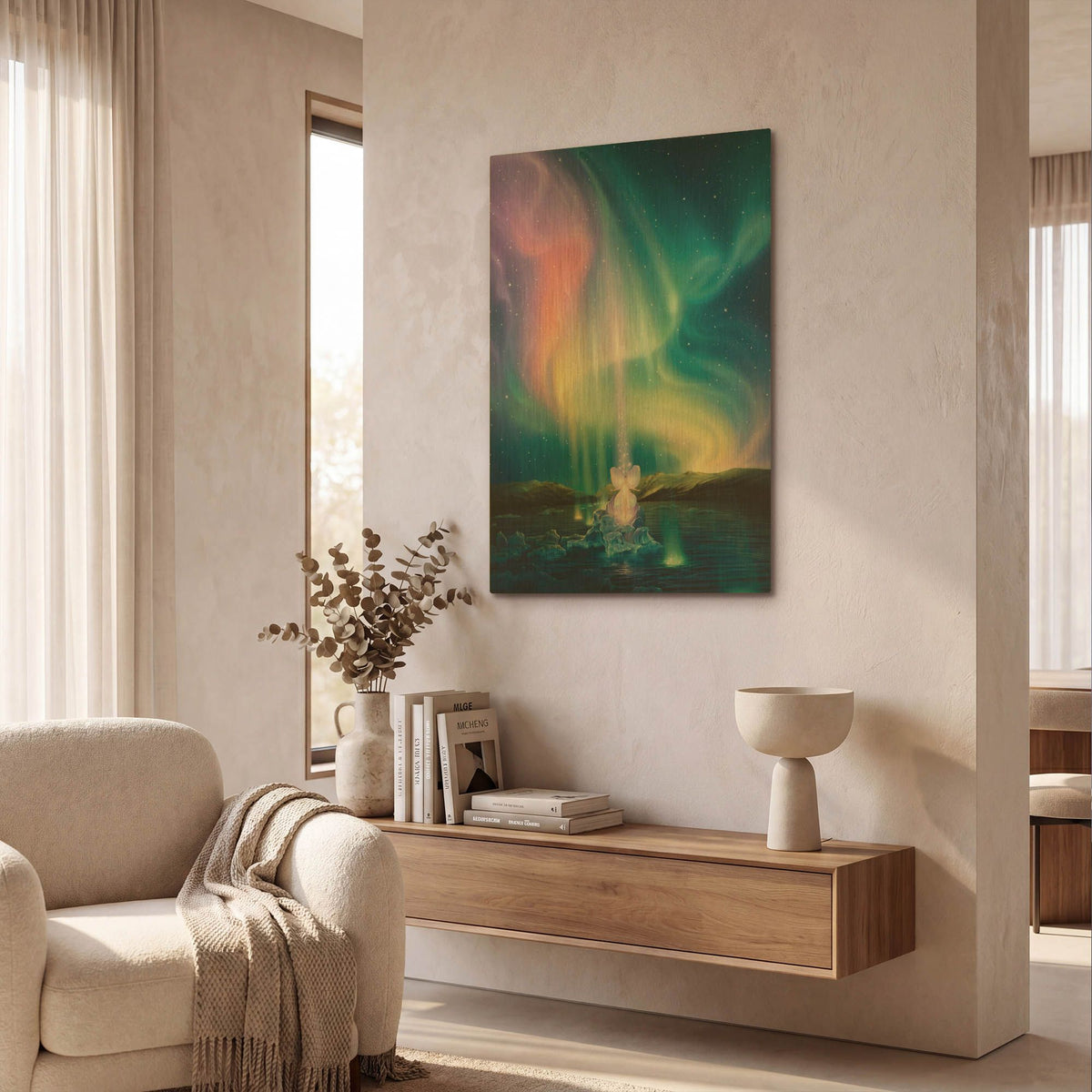 'Crystal Beams' By Kirk Reinert Gold Metal Wall Art