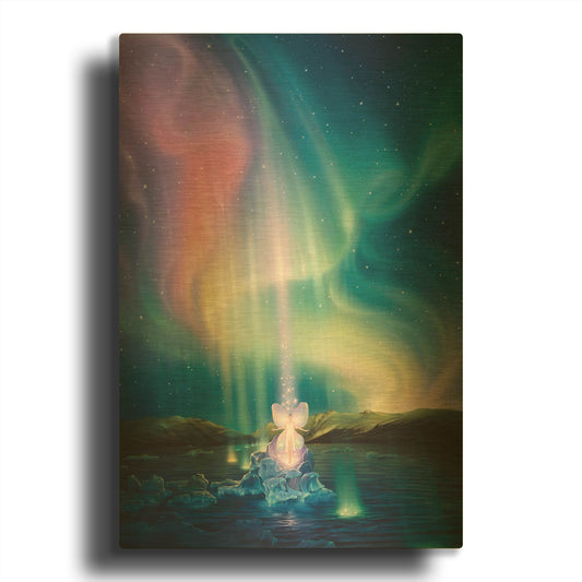 'Crystal Beams' By Kirk Reinert Gold Metal Wall Art