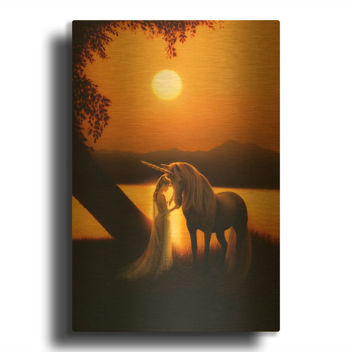 'Enchanted Evening' By Kirk Reinert Gold Metal Wall Art