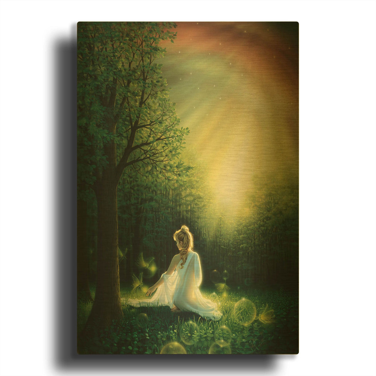 'Fairy Friends' By Kirk Reinert Gold Metal Wall Art