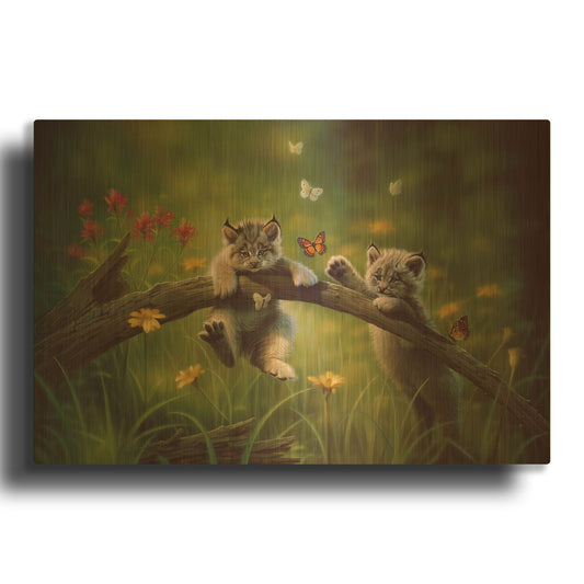 'Kittyland' By Kirk Reinert Gold Metal Wall Art