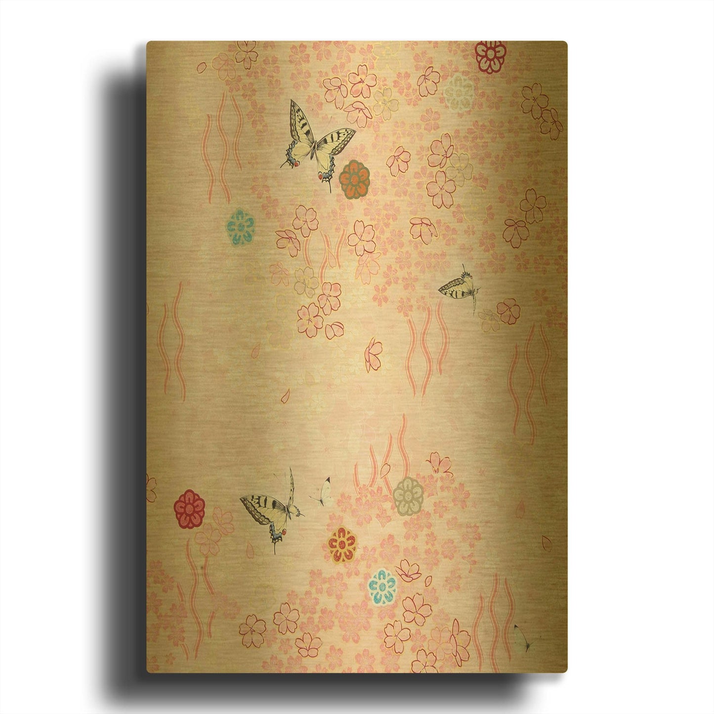 'Paradise of' By Zigen Tanabe Gold Metal Wall Art