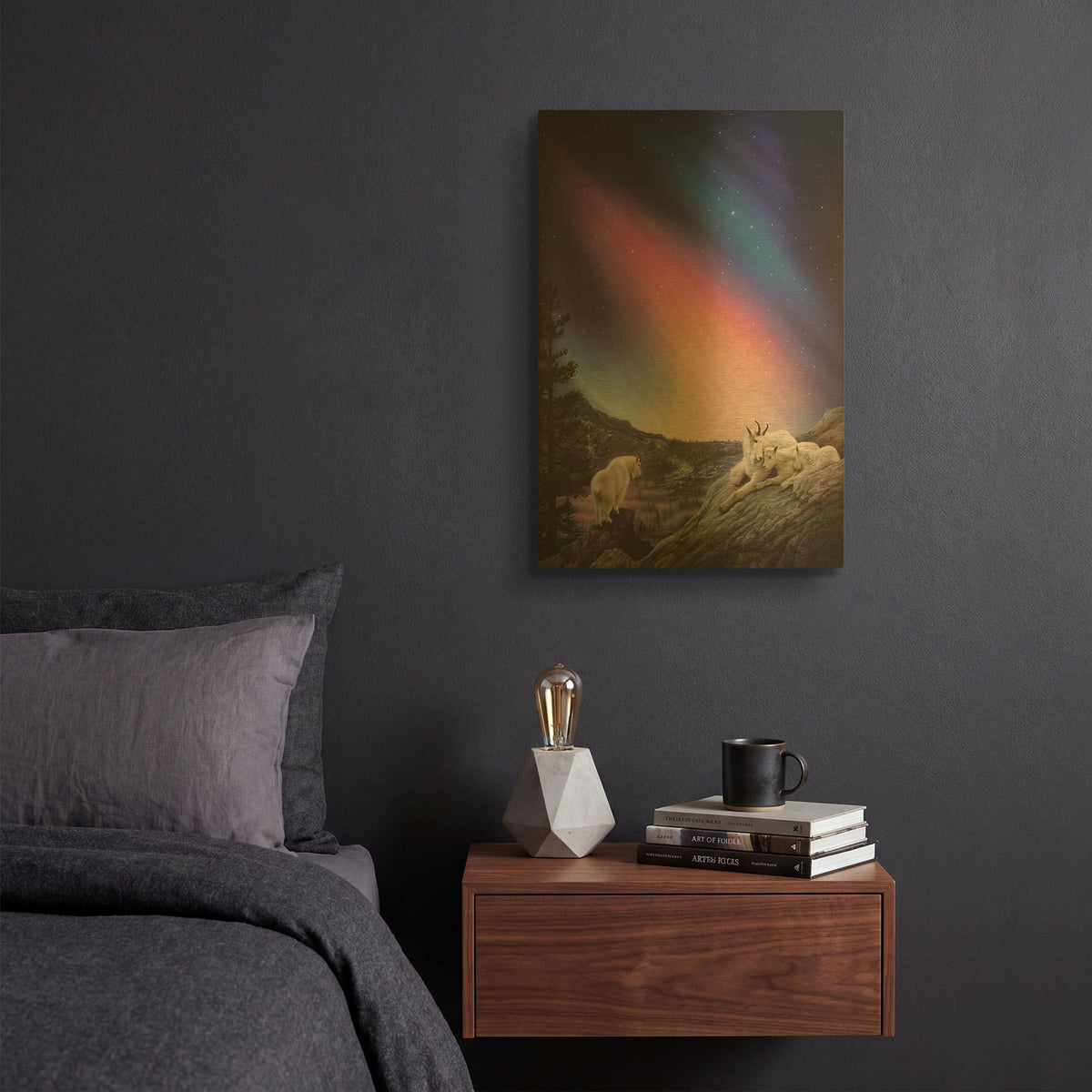 'Peaceful Night' By Kirk Reinert Gold Metal Wall Art