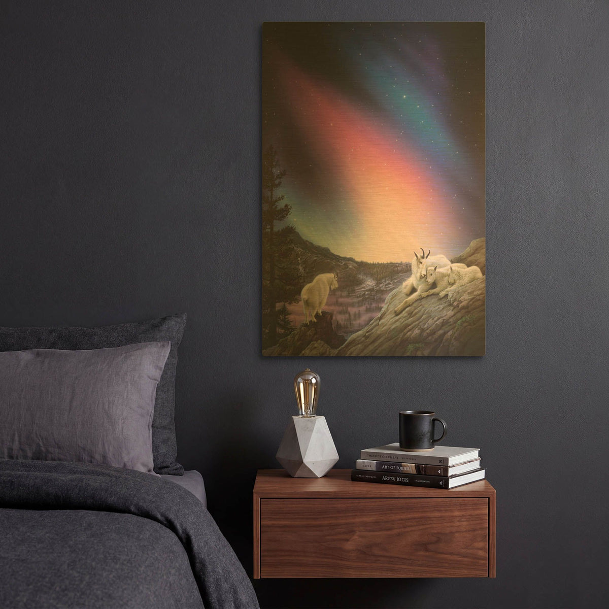 'Peaceful Night' By Kirk Reinert Gold Metal Wall Art