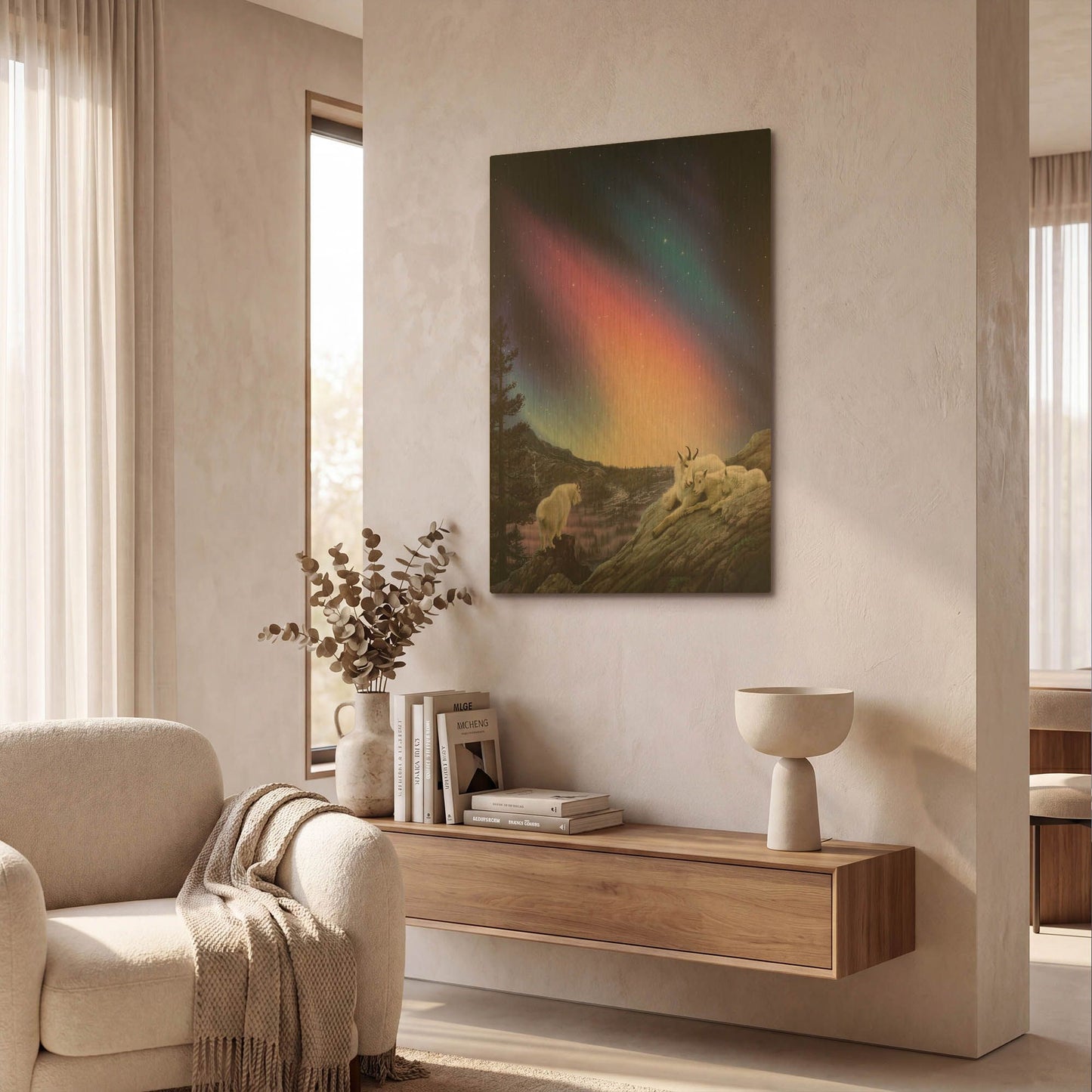'Peaceful Night' By Kirk Reinert Gold Metal Wall Art